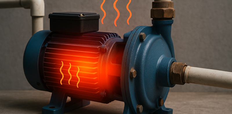 داغ شدن پمپ آب